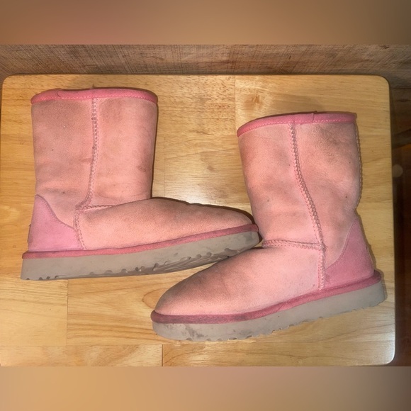 UGG Pink Classic Short II Boots - Picture 5 of 8